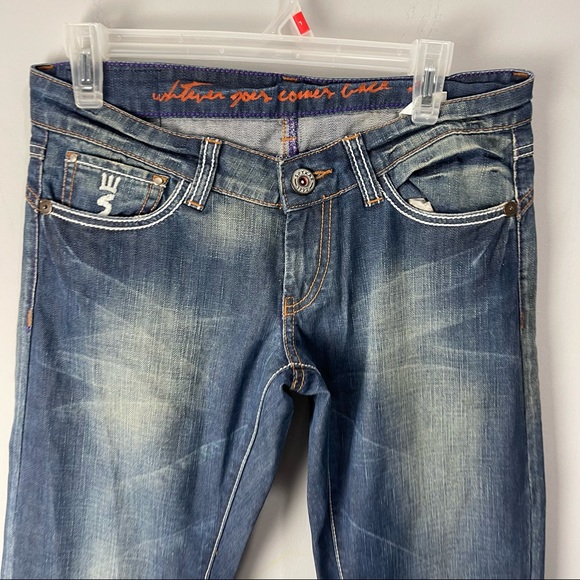 Spykar Veronica navy blue skinny jeans mildly distressed 30 x 32 - Picture 3 of 7